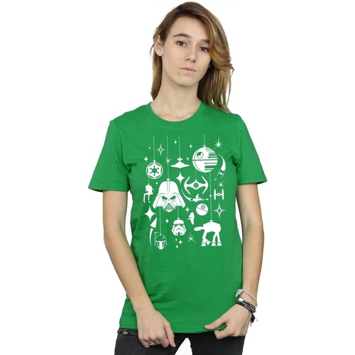 textil Mujer Camisetas manga larga Disney Christmas Decorations Verde