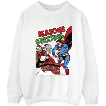 textil Hombre Sudaderas Dc Comics Superman Santa Comic Blanco