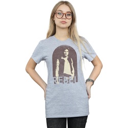 textil Mujer Camisetas manga larga Disney Han Solo Rebel Gris