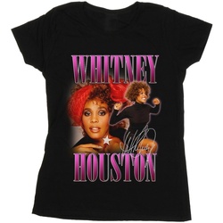 textil Mujer Camisetas manga larga Whitney Houston Signature Homage Negro