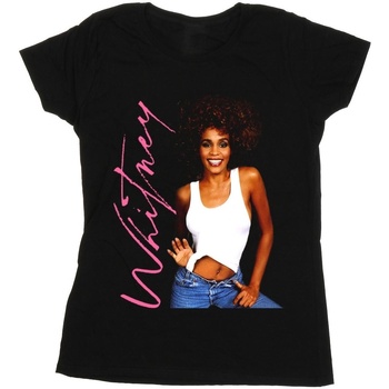 textil Mujer Camisetas manga larga Whitney Houston Whitney Smile Negro