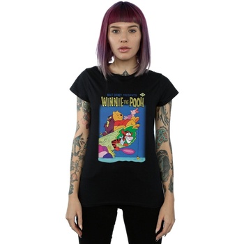 textil Mujer Camisetas manga larga Disney Winnie The Pooh Poster Negro