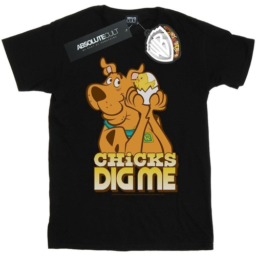 textil Hombre Camisetas manga larga Scooby Doo Chicks Dig Me Negro