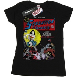 textil Mujer Camisetas manga larga Dc Comics Wonder Woman Sensation Comics Issue 1 Cover Negro