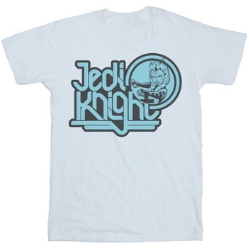 textil Hombre Camisetas manga larga Disney Clone Wars Jedi Knight Ahsoka Blanco