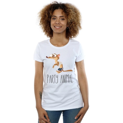 textil Mujer Camisetas manga larga Disney Zootropolis Party Animal Blanco