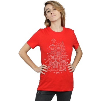 textil Mujer Camisetas manga larga Disney Empire Christmas Rojo