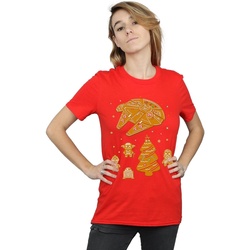 textil Mujer Camisetas manga larga Disney Gingerbread Rebels Rojo