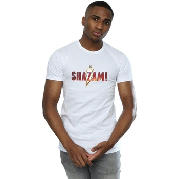 textil Hombre Camisetas manga larga Dc Comics Shazam Movie Logo Blanco