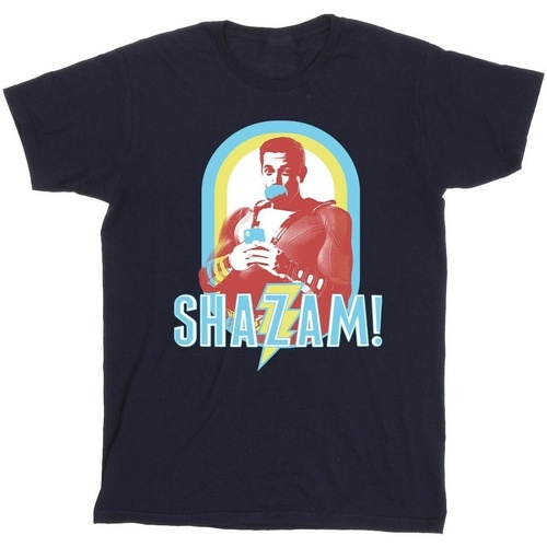 textil Hombre Camisetas manga larga Dc Comics Shazam Buble Gum Frame Azul