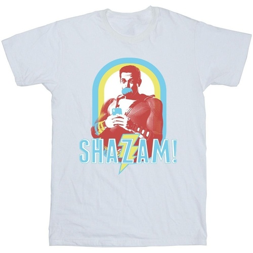textil Hombre Camisetas manga larga Dc Comics Shazam Buble Gum Frame Blanco