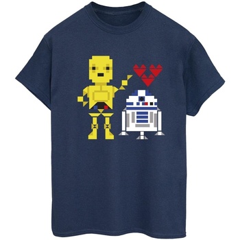 textil Mujer Camisetas manga larga Disney Heart Robot Azul