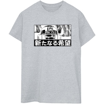 textil Mujer Camisetas manga larga Disney R2D2 Japanese Gris