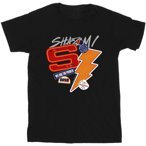 textil Hombre Camisetas manga larga Dc Comics Shazam Fury Of The Gods Sticker Spam Negro
