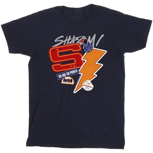 textil Hombre Camisetas manga larga Dc Comics Shazam Fury Of The Gods Sticker Spam Azul