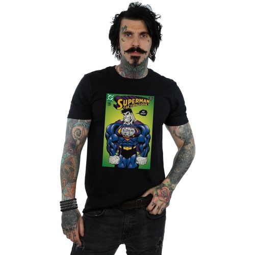 textil Hombre Camisetas manga larga Dc Comics Superman Bizarro Action Comics 785 Cover Negro