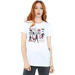 textil Mujer Camisetas manga larga Disney The Last Jedi Rebellion Silhouettes Blanco