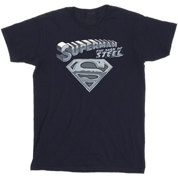 textil Hombre Camisetas manga larga Dc Comics Superman The Man Of Steel Azul