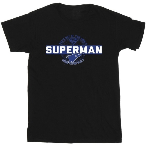 textil Hombre Camisetas manga larga Dc Comics Superman Out Of This World Negro