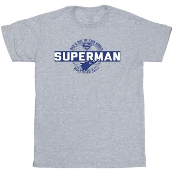 textil Hombre Camisetas manga larga Dc Comics Superman Out Of This World Gris