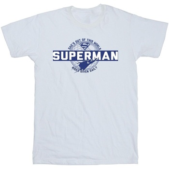 textil Hombre Camisetas manga larga Dc Comics Superman Out Of This World Blanco