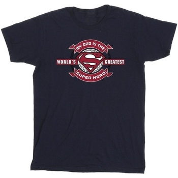 textil Hombre Camisetas manga larga Dc Comics Superman Super Hero Azul