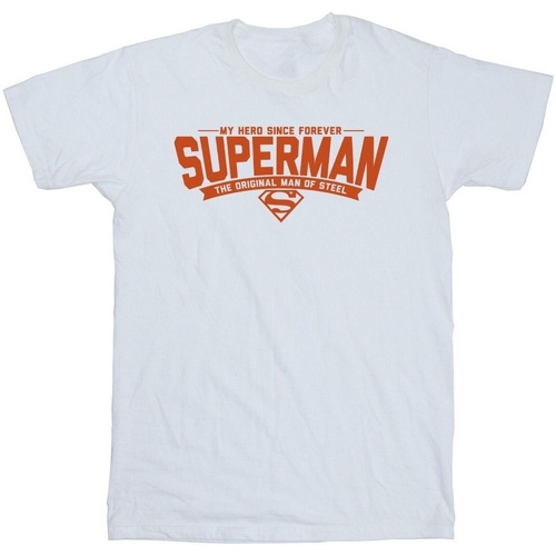 textil Hombre Camisetas manga larga Dc Comics Superman Hero Dad Blanco