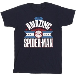 textil Hombre Camisetas manga larga Marvel Spider-Man NYC Amazing Azul