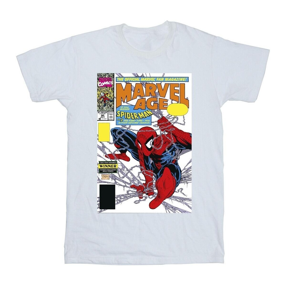 textil Hombre Camisetas manga larga Marvel Spider-Man  Age Comic Cover Blanco