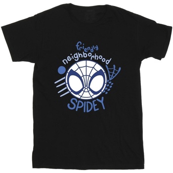 textil Hombre Camisetas manga larga Marvel Spidey And His Amazing Friends Neighbourhood Negro