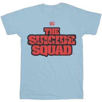 textil Hombre Camisetas manga larga Dc Comics The Suicide Squad Movie Logo Azul
