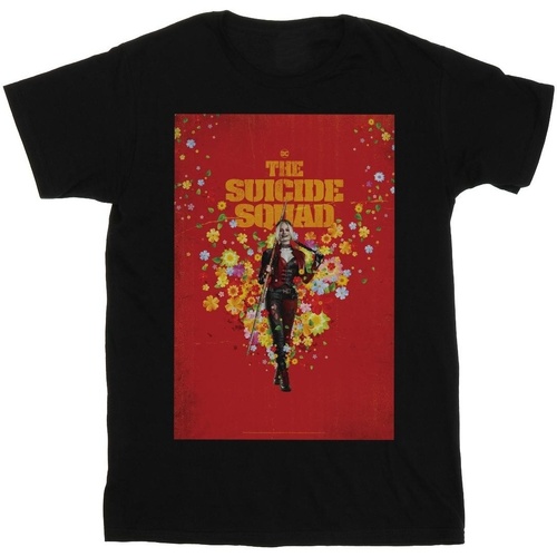 textil Hombre Camisetas manga larga Dc Comics The Suicide Squad Harley Quinn Poster Negro