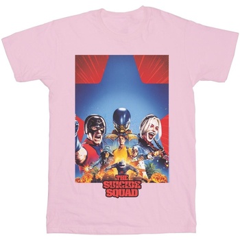 textil Hombre Camisetas manga larga Dc Comics The Suicide Squad Blue Star Poster Rojo