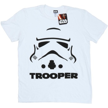 textil Hombre Camisetas manga larga Disney Stormtrooper Trooper Blanco