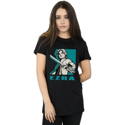 textil Mujer Camisetas manga larga Disney Rebels Ezra Negro