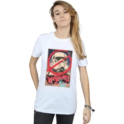 textil Mujer Camisetas manga larga Disney Rebels Poster Blanco