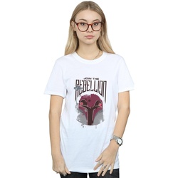 textil Mujer Camisetas manga larga Disney Rebels Rebellion Blanco