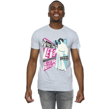 textil Hombre Camisetas manga larga Disney Princess Leia Rock Poster Gris