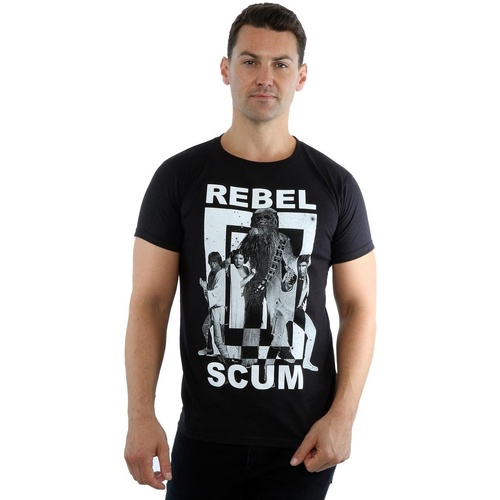 textil Hombre Camisetas manga larga Disney Rebel Scum Negro