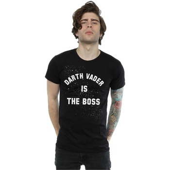 textil Hombre Camisetas manga larga Disney Darth Vader The Boss Negro