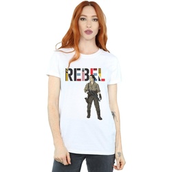 textil Mujer Camisetas manga larga Disney The Rise Of Skywalker Rebel Rose Blanco