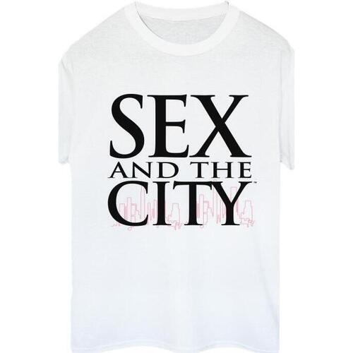 textil Mujer Camisetas manga larga Sex And The City Logo Skyline Blanco