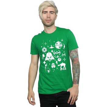 textil Hombre Camisetas manga larga Disney Christmas Decorations Verde