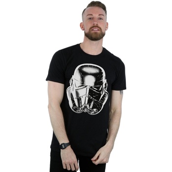 textil Hombre Camisetas manga larga Disney Stormtrooper Warp Speed Helmet Negro