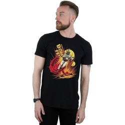 textil Hombre Camisetas manga larga Disney Boba Fett Rocket Powered Negro