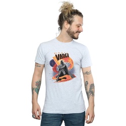 textil Hombre Camisetas manga larga Disney Darth Vader Swirling Fury Gris