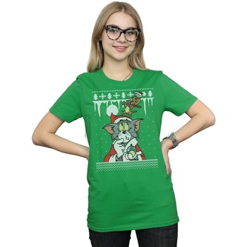 textil Mujer Camisetas manga larga Dessins Animés Christmas Fair Isle Verde