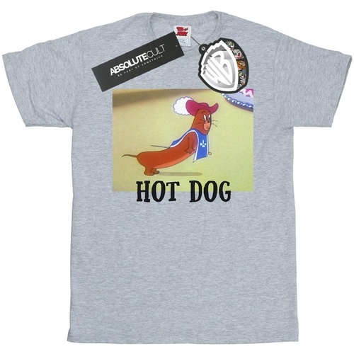 textil Mujer Camisetas manga larga Dessins Animés Hot Dog Gris