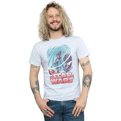 textil Hombre Camisetas manga larga Disney Hoth Swirl Gris