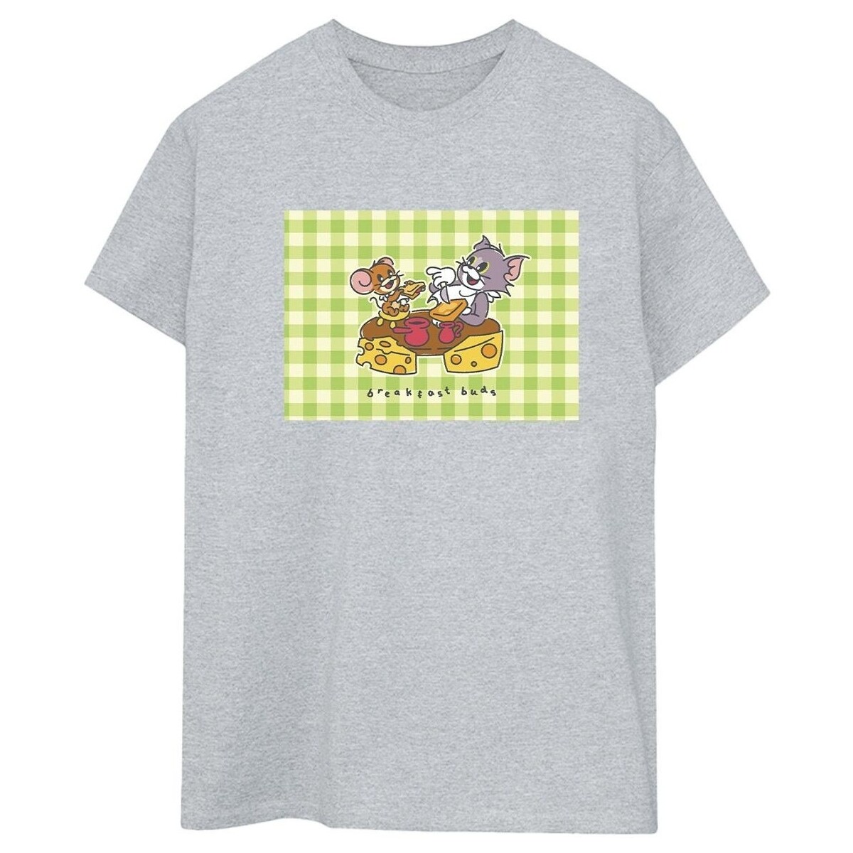textil Mujer Camisetas manga larga Dessins Animés Breakfast Buds Gris